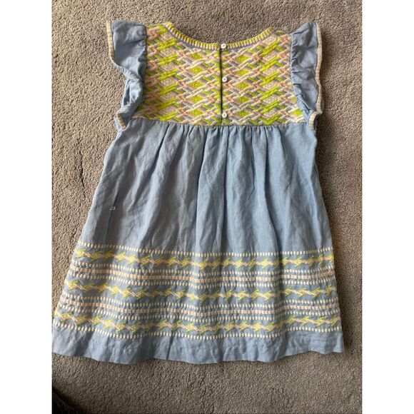 The Coast Brand Girls Stinson Dress - Blue/Green/Light Blue, Sz 4, $168 A42 - Picture 6 of 8